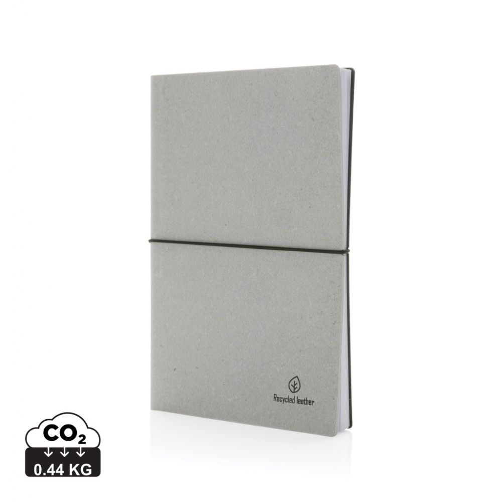 Logotrade promotional giveaways photo of: A5 recycled leather notebook