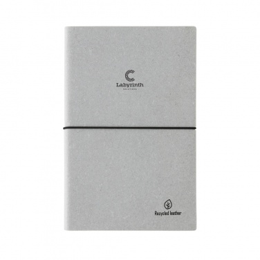 Logo trade promotional merchandise photo of: A5 recycled leather notebook
