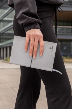 Logo trade promotional giveaways image of: A5 recycled leather notebook