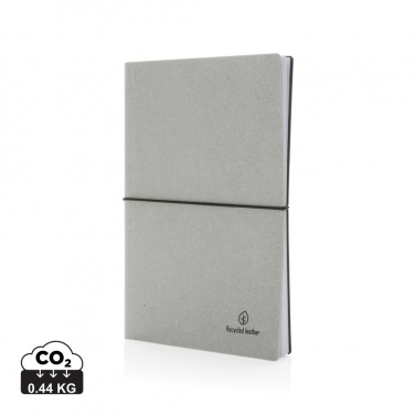 Logo trade promotional merchandise image of: A5 recycled leather notebook