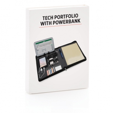 Logo trade promotional gifts image of: Tech portfolio with powerbank