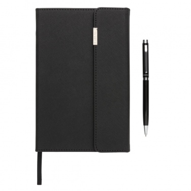 Logotrade promotional giveaways photo of: Swiss Peak deluxe A5 notebook and pen set