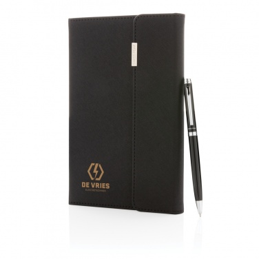 Logotrade promotional items photo of: Swiss Peak deluxe A5 notebook and pen set