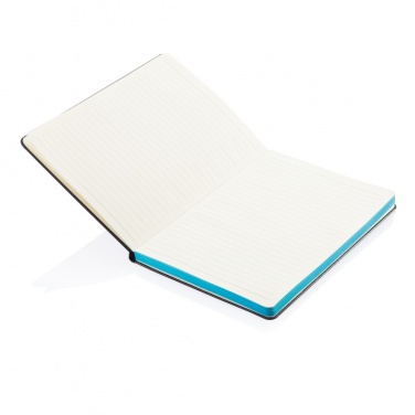 Logo trade promotional product photo of: Deluxe hardcover A5 notebook with coloured side