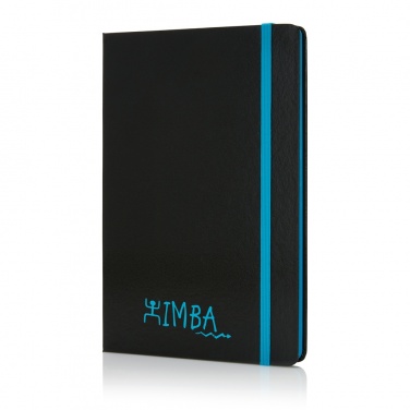 Logotrade corporate gifts photo of: Deluxe hardcover A5 notebook with coloured side