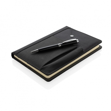Logo trade advertising products image of: Refillable notebook and pen set