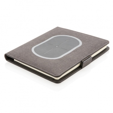 Logo trade promotional merchandise photo of: Air 5W wireless charging notebook cover A5