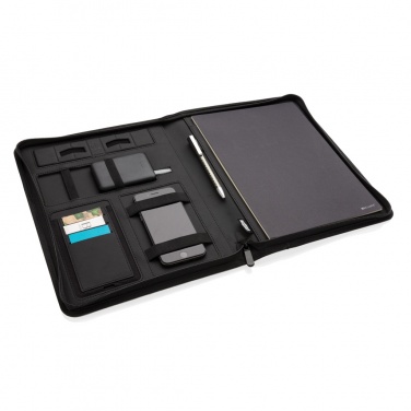 Logo trade promotional products image of: Air 5W wireless charging portfolio A4 w/ 5000 mAh powerbank