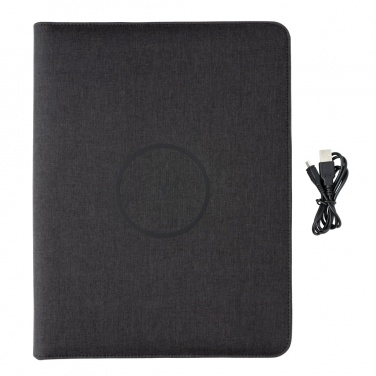 Logotrade promotional merchandise picture of: Air 5W wireless charging portfolio A4 w/ 5000 mAh powerbank