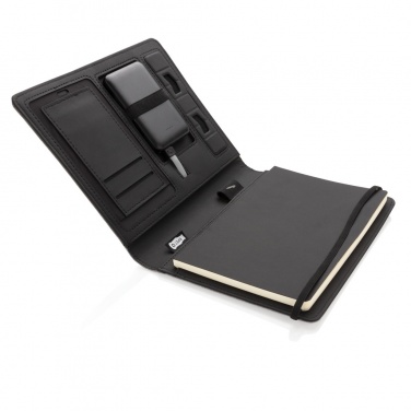 Logo trade promotional giveaways picture of: Air 5W wireless charging notebook with 5000mAh powerbank