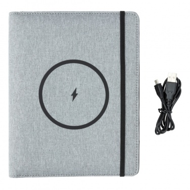 Logotrade advertising product image of: Air 5W wireless charging notebook with 5000mAh powerbank