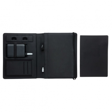 Logo trade corporate gift photo of: Air 5W wireless charging notebook with 5000mAh powerbank