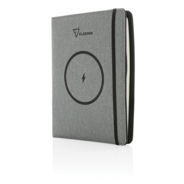 Logotrade promotional merchandise picture of: Air 5W wireless charging notebook with 5000mAh powerbank