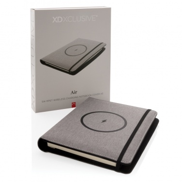 Logotrade promotional merchandise image of: Air 5W wireless charging notebook with 5000mAh powerbank