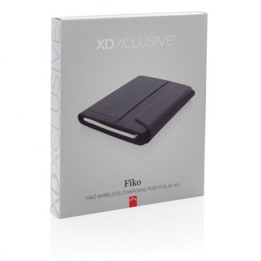 Logotrade promotional merchandise photo of: Fiko wireless charging A5 portfolio with powerbank