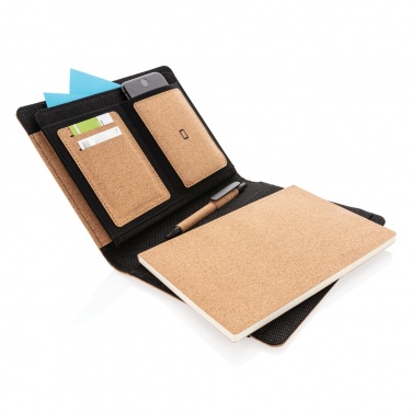 Logotrade business gift image of: Deluxe cork portfolio A5 with pen