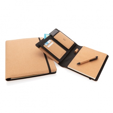 Logotrade advertising product image of: Deluxe cork portfolio A5 with pen
