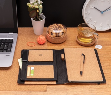 Logo trade promotional products picture of: Deluxe cork portfolio A5 with pen