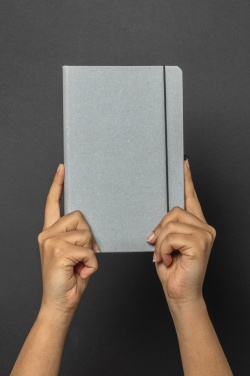 Logo trade promotional giveaways image of: Recycled leather hardcover notebook A5