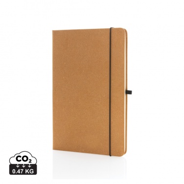 Logo trade promotional merchandise photo of: Recycled leather hardcover notebook A5