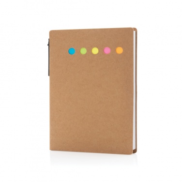 Logotrade advertising products photo of: Kraft sticky notes A6 booklet with pen