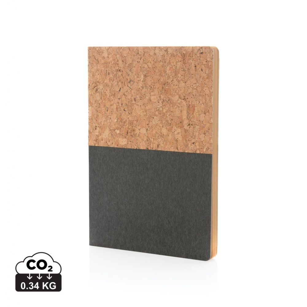 Logo trade advertising product photo of: A5 cork & kraft notebook