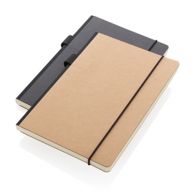 Logo trade advertising products picture of: A5 deluxe kraft hardcover notebook