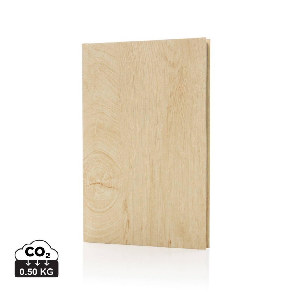 Logotrade promotional items photo of: Kavana wood print A5 notebook