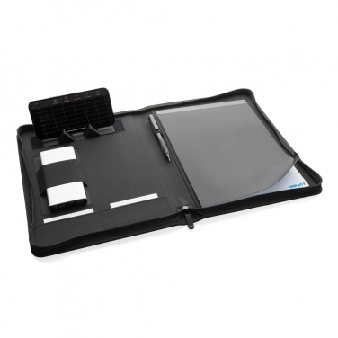 Logotrade promotional gift picture of: Impact Aware™ deluxe 300D tech portfolio with zipper