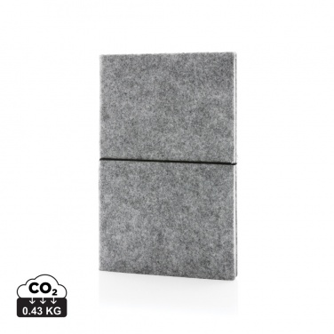 Logotrade promotional merchandise photo of: GRS certified recycled felt A5 softcover notebook