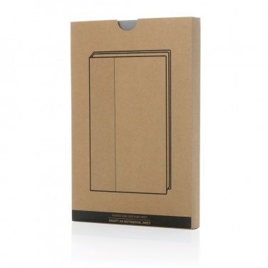 Logo trade promotional items picture of: Words GRS certified RPET & Kraft A5 notebook
