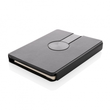 Logotrade promotional giveaways photo of: Swiss Peak RCS rePU notebook with 2-in-1 wireless charger