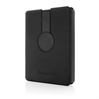 Logo trade advertising product photo of: Swiss Peak RCS rePU notebook with 2-in-1 wireless charger