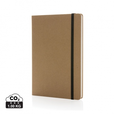 Logo trade advertising product photo of: Craftstone A5 recycled kraft and stonepaper notebook