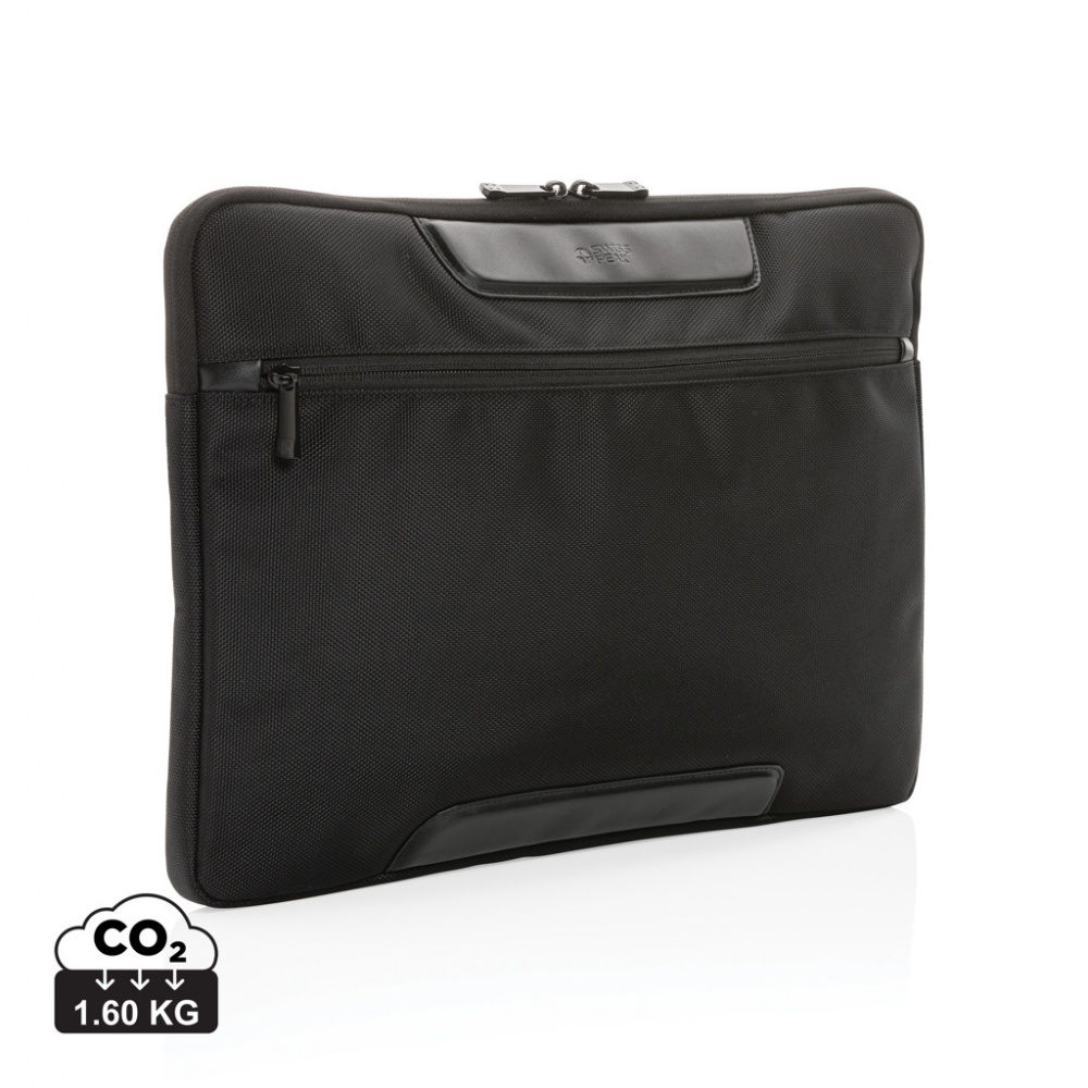 Logo trade advertising products picture of: Swiss Peak AWARE™ RPET Voyager 15.6" laptop sleeve
