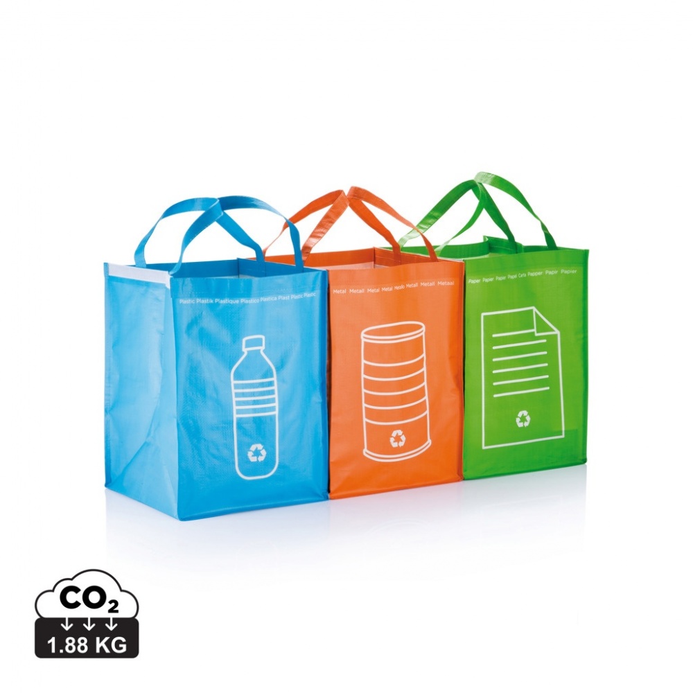 Logo trade advertising product photo of: 3pcs recycle waste bags