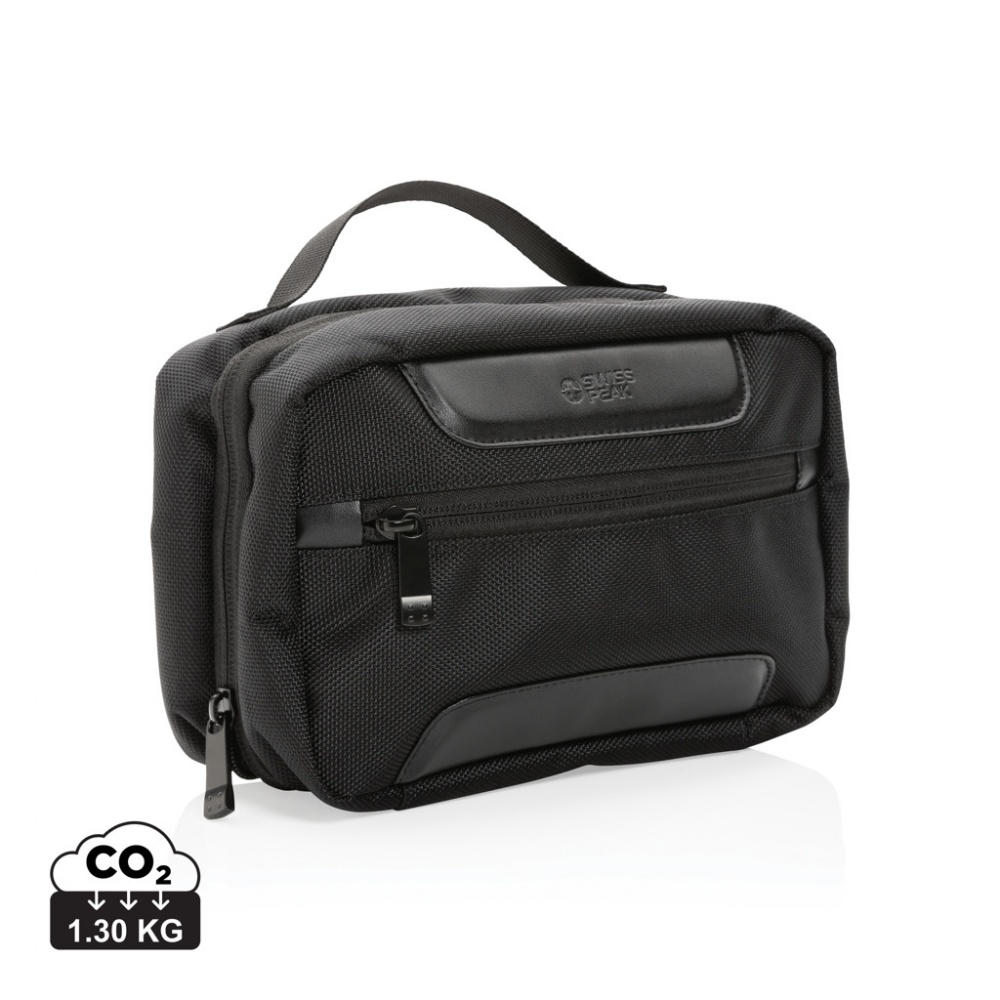 Logotrade corporate gift image of: Swiss Peak AWARE™ RPET Voyager toiletry bag