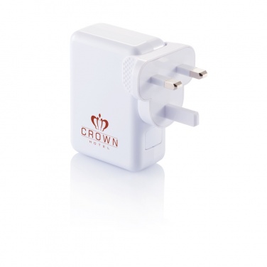 Logotrade advertising product picture of: Travel plug with 4 USB ports