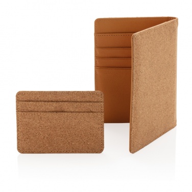 Logo trade corporate gifts image of: Cork secure RFID passport cover
