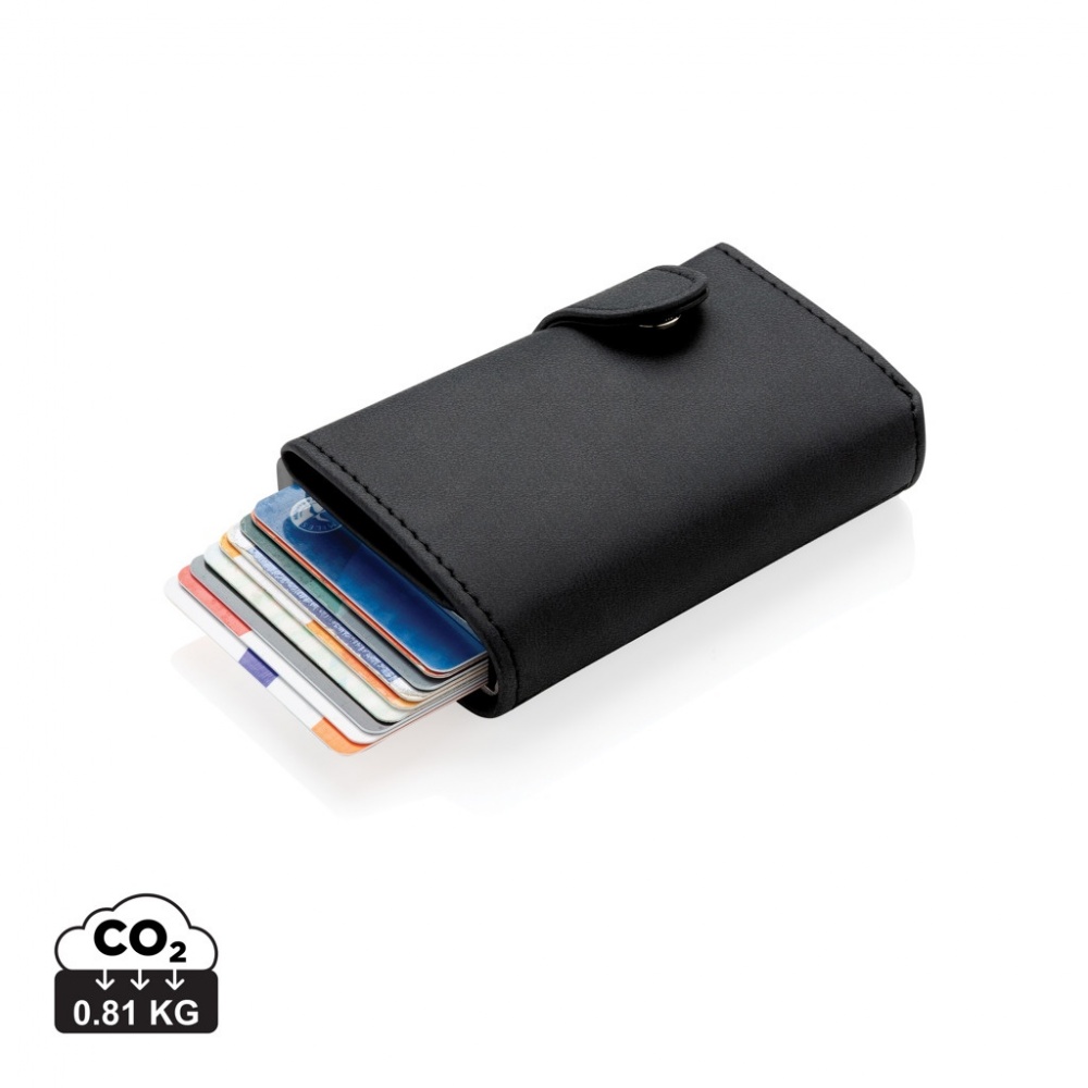 Logotrade corporate gift image of: Standard aluminium RFID cardholder with PU wallet