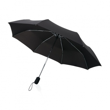 Logo trade promotional products image of: Swiss Peak AWARE™ Traveller 21” automatic umbrella