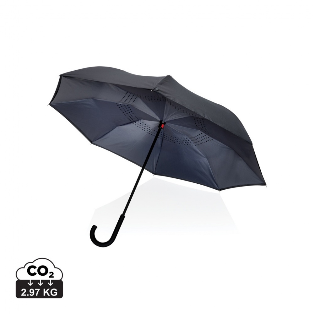 Logotrade advertising product picture of: 23" Impact AWARE™ RPET 190T reversible umbrella