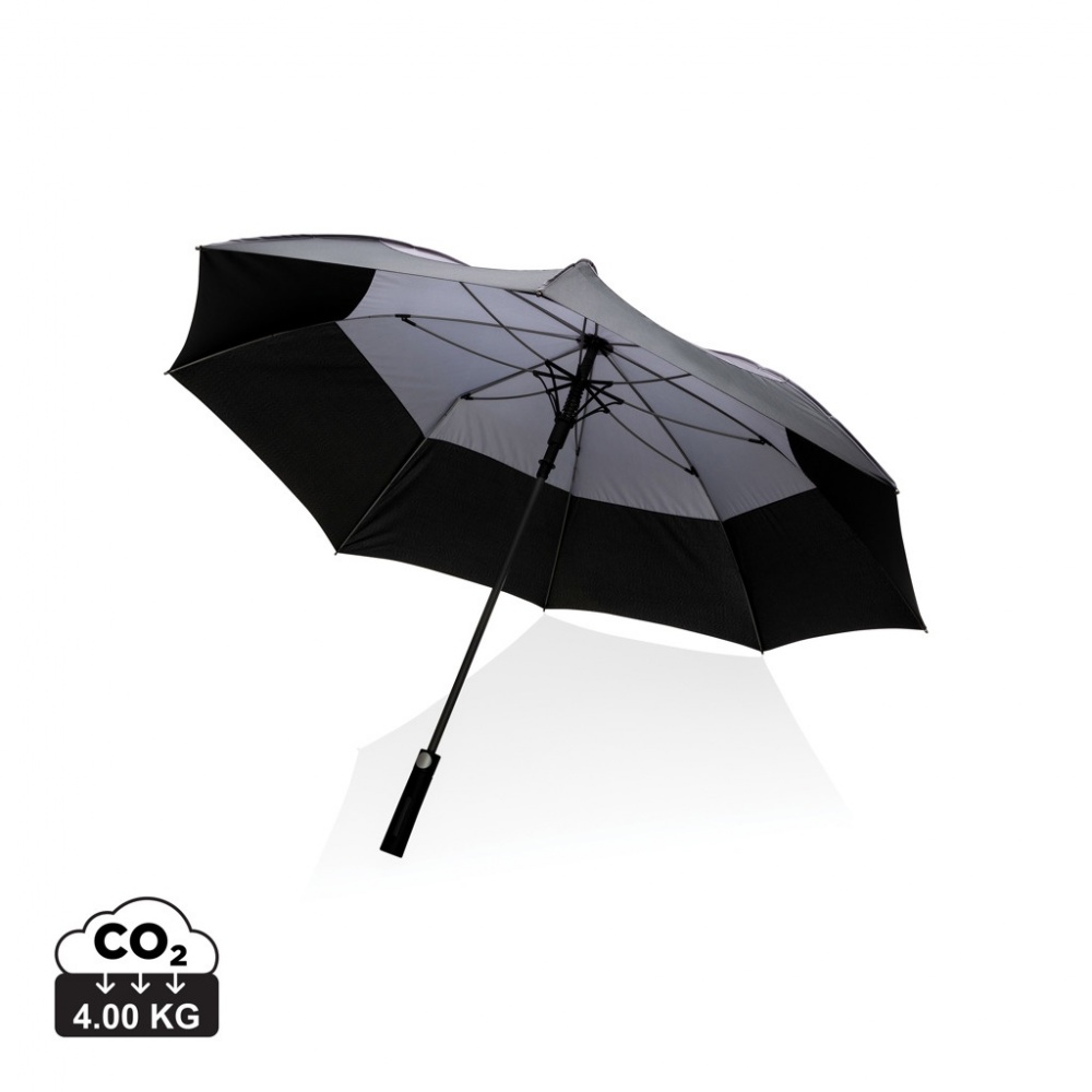 Logotrade promotional merchandise image of: 27" Impact AWARE™ RPET 190T auto open stormproof umbrella