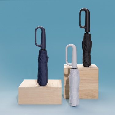 Logo trade promotional giveaways picture of: Yara 21" AWARE™ RPET solid colour umbrella with carabiner