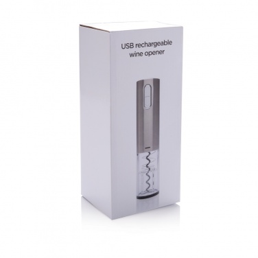 Logo trade promotional gifts image of: Electric wine opener - USB rechargeable