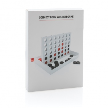 Logo trade promotional gifts picture of: Connect four wooden game