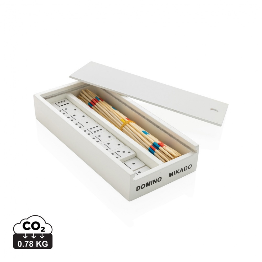 Logotrade promotional product picture of: Deluxe mikado/domino in wooden box