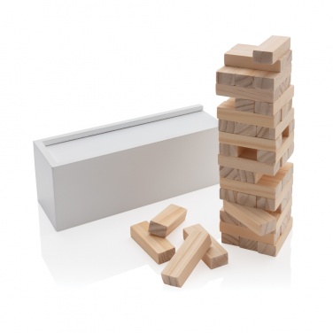 Logotrade promotional gift picture of: Deluxe tumbling tower wood block stacking game