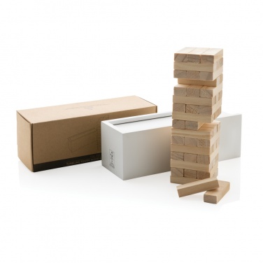 Logotrade promotional gift picture of: Deluxe tumbling tower wood block stacking game