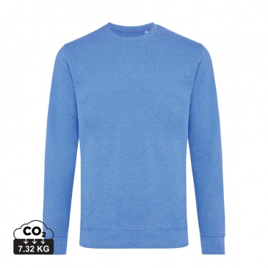 Logo trade corporate gift photo of: Iqoniq Denali recycled cotton crew neck undyed